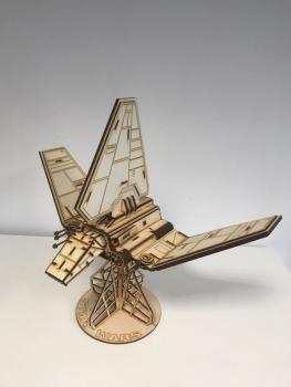 Star Wars - Shuttle Ship Lambda-class T-4a as 3D large laser cut woodmodel